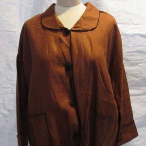 Louis Simon Women's Linen Burnt Orange Jacket